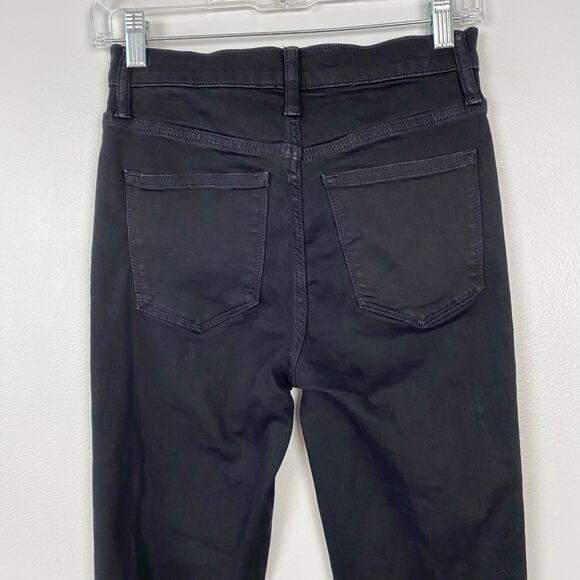J. Crew Factory 10" High-Rise Skinny Jeans Black Stretch Jeggings Size 26 Tall - Picture 7 of 10
